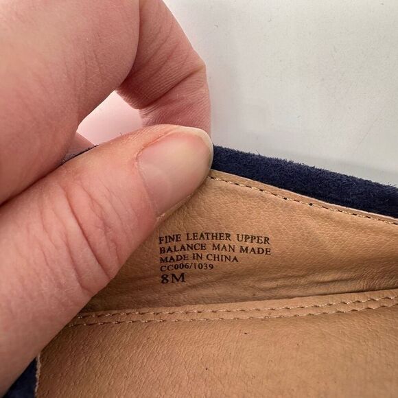 Splendid blue Suede Fine Leather Loafers Pull On Shoes Size 8 Flats Neutral Work - Picture 7 of 8